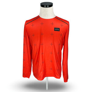 Gore Wear Contest Long Sleeve T-Shirt Men’s Large Fireball Orange Red Pullover